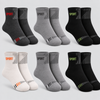 Men’s Sports Thermal Crew Socks with Athletic Stripe Design SPAM2009 – 6 Pairs