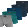 Men's loose elastic waistband soft breathable boxer shorts FM603, 4 pieces per pack