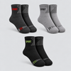 Men’s Sports Thermal Crew Socks with Athletic Stripe Design SPAM2009 –  3 Pairs