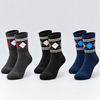 Warm Winter Socks with Argyle Pattern DM101-3 Pairs