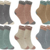 Women's Fluffy Thermal Slipper Ultra Soft Christmas Winter Non Skid Socks DW9804 4 pairs