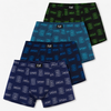 Men’s Cotton Stretch Sport Pattern Boxer Briefs G55570/D - 4pcs in a pack