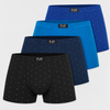 FANNIFEN Men’s Soft Stretch Patterned Boxer Briefs M6846 - 4 pcs in a pack