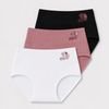 Women’s High-Waisted Ribbed Print Briefs RM0052 - 3pcs per pack
