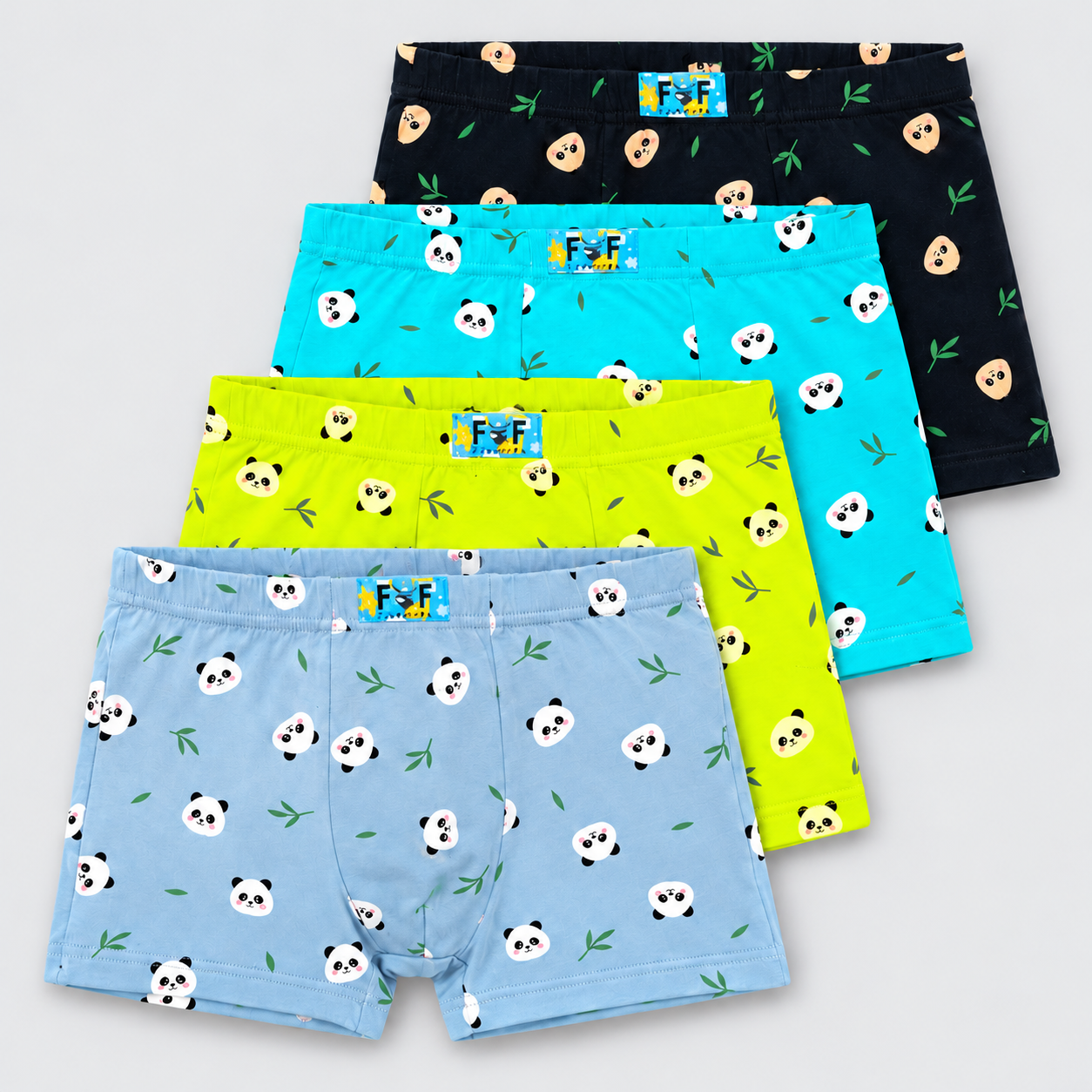 XQ2676 boys panda print boxer briefs main