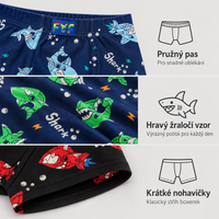 ZQ5210 shark print boxer briefs details