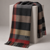 Men’s Colour Block Scarf with Red Accents and Fringed Ends MS06
