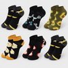 Women’s Cotton-Rich Patterned Ankle Socks CW398-6 Pairs