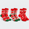 Women's thermal Christmas Socks with Reindeer & Snowflake Patterns WZ28 - 3 pairs per pack
